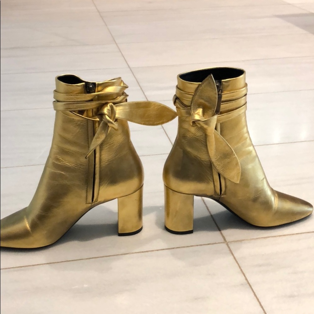 HOST PICK • SAINT LAURENT ANKLE STRAP BOOTS - Picture 3 of 8